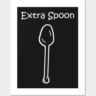 Extra Spoon White Posters and Art